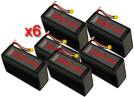 vendita batterie dji s800 s900 s1000 batterie lipo 6s 32000 x6